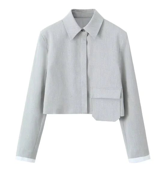 Women's Long Sleeve Button Jacket